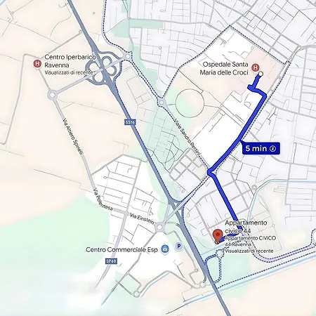 Civico 44 - Vicino A Mirabilandia, Ospedale E Centro Iperbarico Ravenna